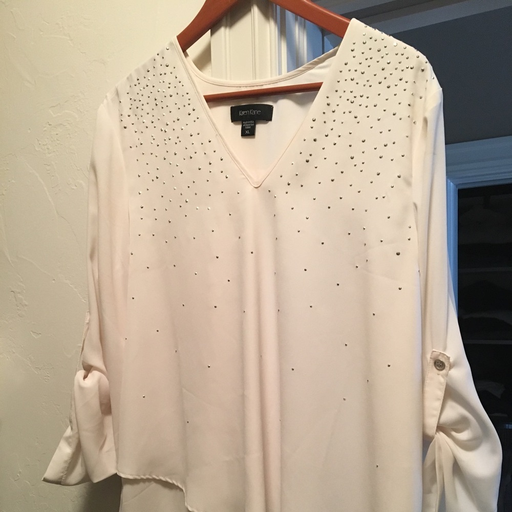 Karen Kane cream blouse